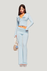 Blare Hoodie - Blue : Baby — model front