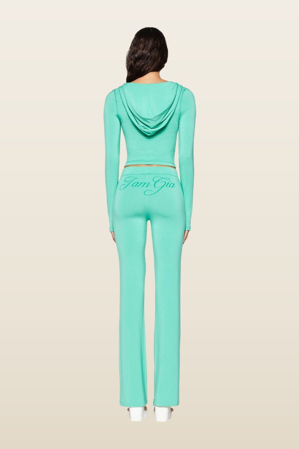 Blare Hoodie - Green : Turquoise : Teal — model back