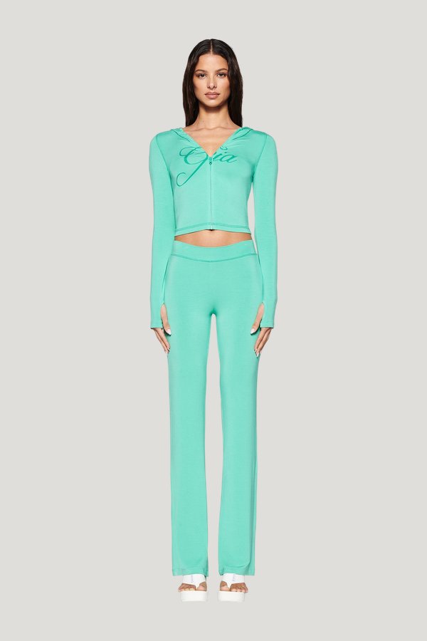 Blare Hoodie - Green : Turquoise : Teal — model front
