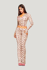 Blare Hoodie - Neutral : Leopard : Wild Card — model front