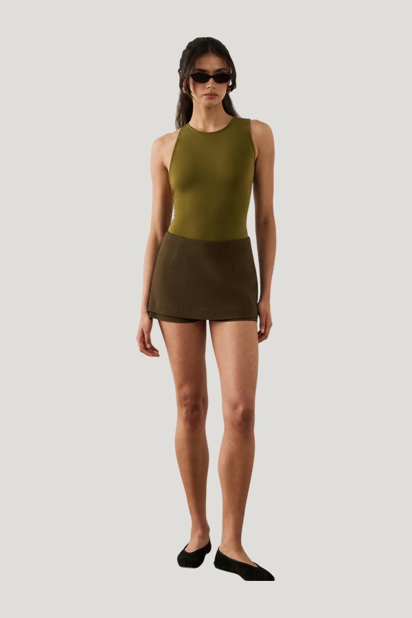 Boat Neck Bodysuit — model front