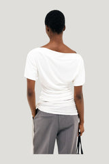 Boat Neck T-Shirt — model front