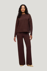 Boucle Crewneck Sweater — model front