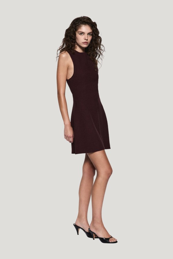 Boucle Mini Dress — model side