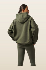 Oversized Branded Hoodie - Dusty — model back
