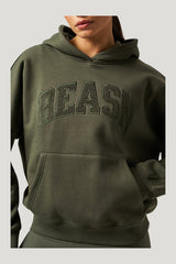 Oversized Branded Hoodie - Dusty — model side