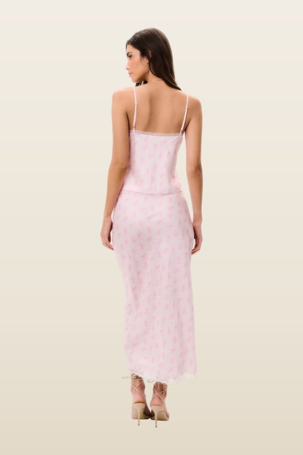 Brett Silk-Blend Floral Cami Top — model back