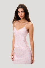 Brett Silk-Blend Floral Cami Top — model side