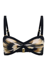 Briar Strapless Bikini Top - Ivory Oversized Floral Print — packshot