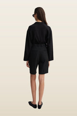 Bruna Tailored Shorts, — model back