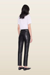 Bruno Pant - Black Recycled Leather — model back