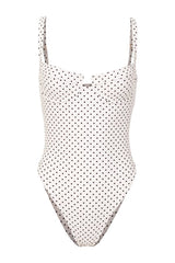 Bustier One Piece (Cream Black Polka Dot) — packshot