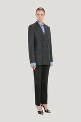 Tailored Jacket In Grey Melange — model front