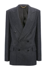 Tailored Jacket In Grey Melange — packshot