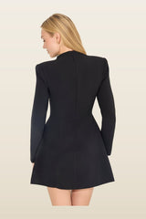 Button Mini Dress — model back