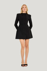 Button Mini Dress — model front