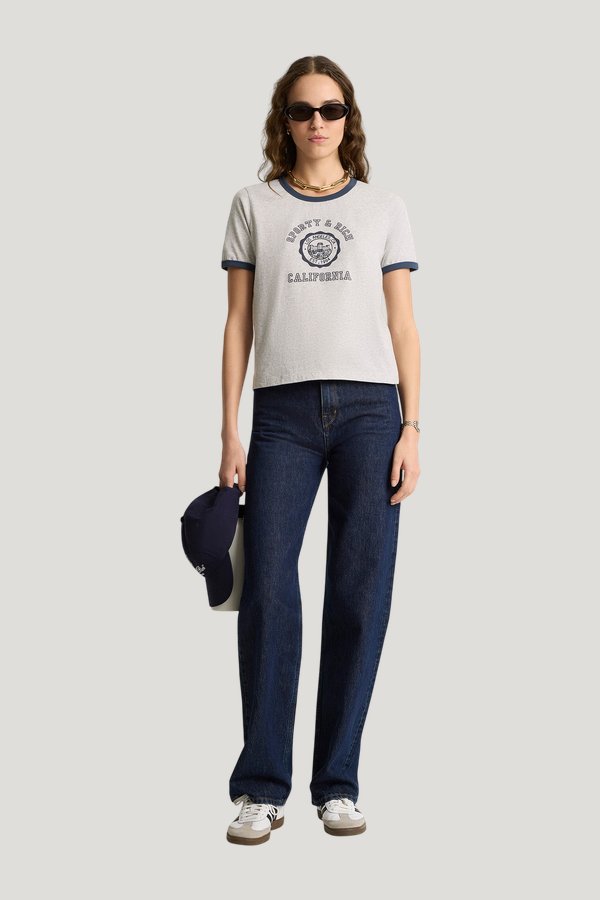 California Emblem Soft Ringer Tee — model front