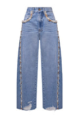 Camila Coelho Beaded Denim Pant — packshot