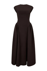 Cap Sleeve Gathered Midi Dress — packshot