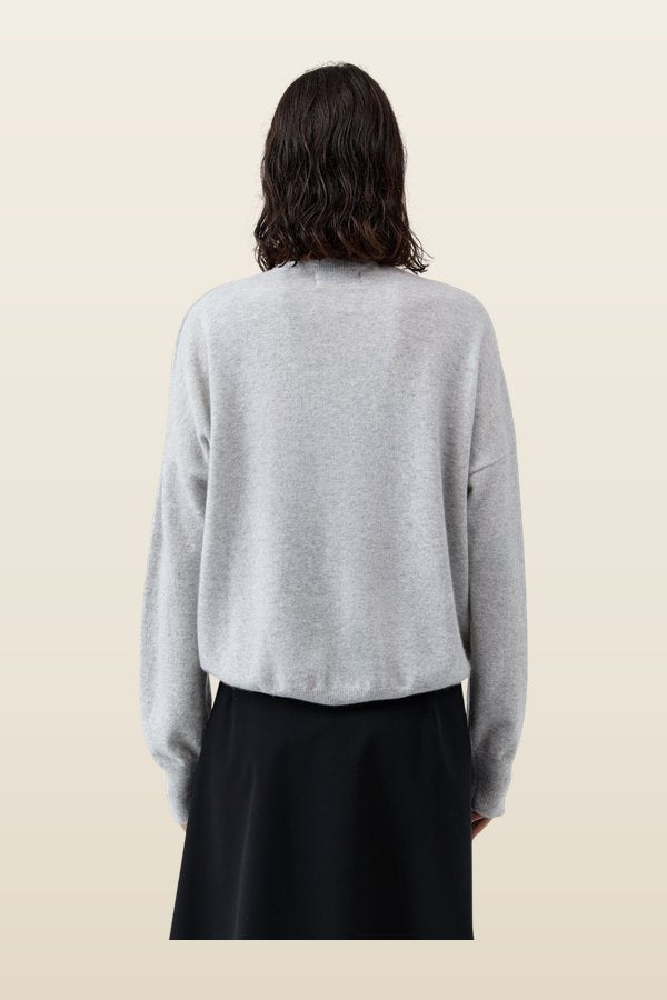 Cashmere Sweater - Grey Marle — model back