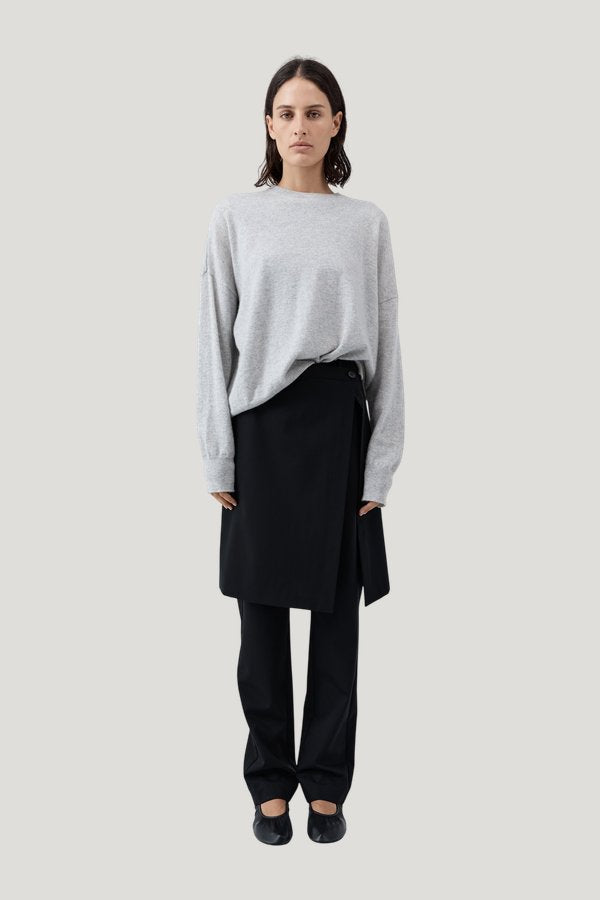 Cashmere Sweater - Grey Marle — model front