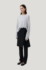 Cashmere Sweater - Grey Marle — model side