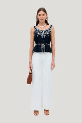 Cassara - Aster Cutwork Embroidery — model front