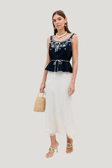 Cassara - Aster Cutwork Embroidery — model side