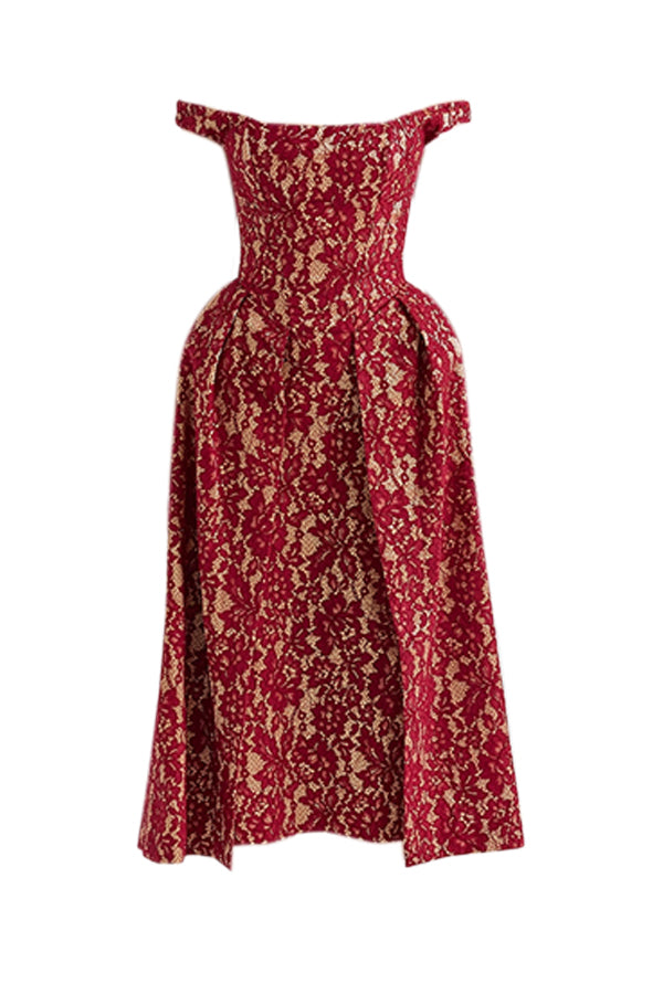 Charming Lace Midi Dress
