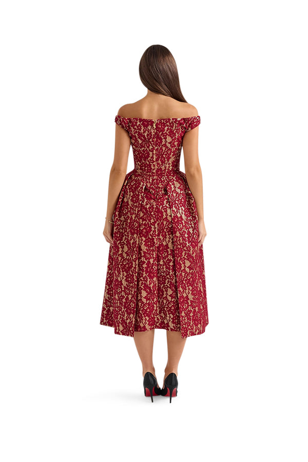 Charming Lace Midi Dress