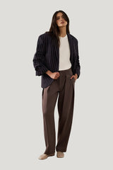 Cinched Sleeve Boxy Blazer — model front