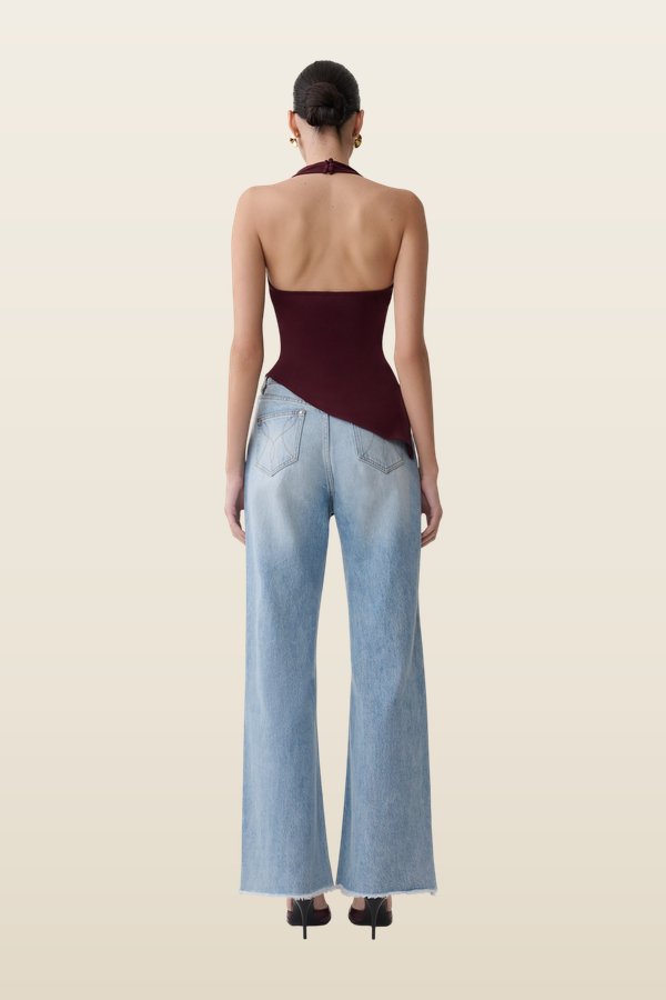Clea Relaxed Sheer Halter Top — model back