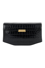 Clip croco-embossed clutch — packshot