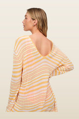 Coastal Cover Up | Mango Stripe — model back