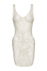 Cobweb Mini Dress - Pearl — packshot