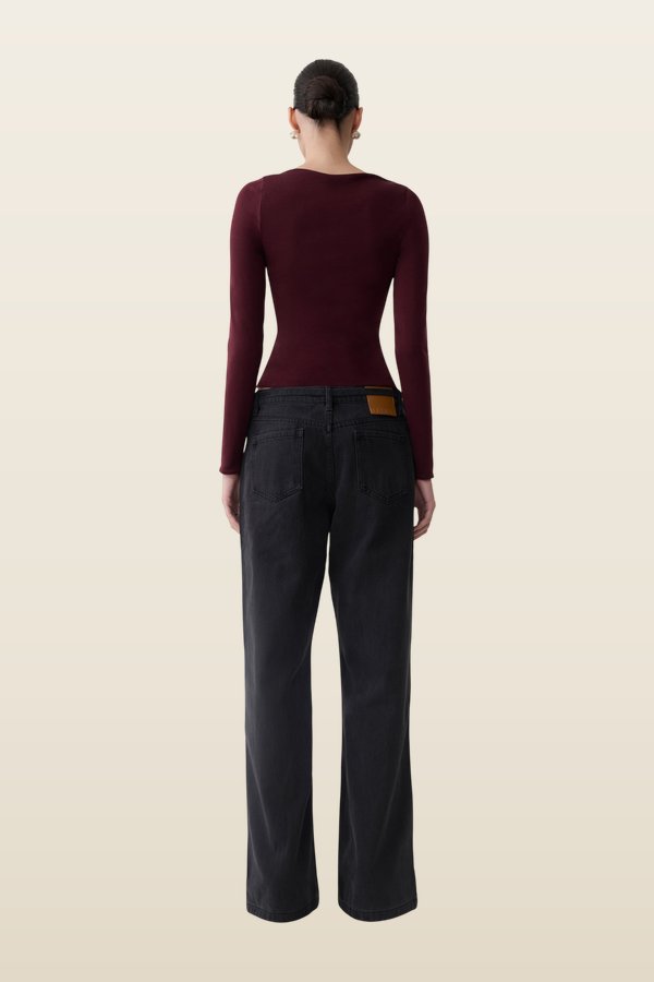Coraline Long Sleeve Sheer Top — model back