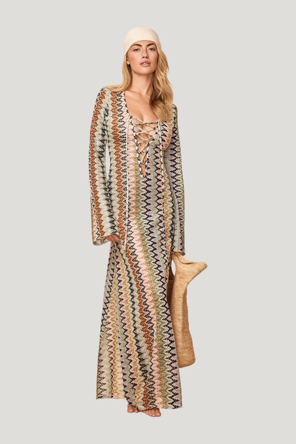 Corossol Dress - Porto Cervo Multi — model front