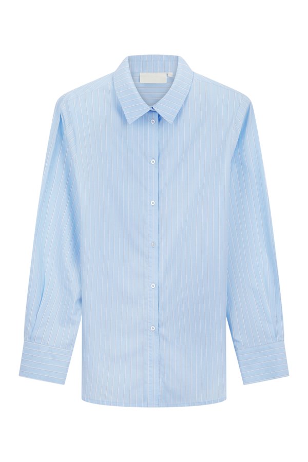 Crease Resistant Cotton Poplin Stripe Shirt — packshot