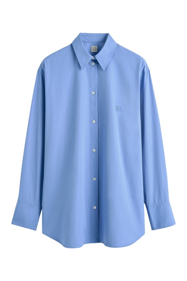 Cotton summer shirt cornflower — packshot