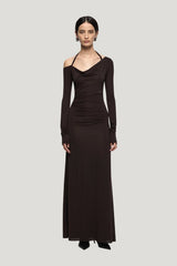 Court Long Sleeve Maxi Dress — model front