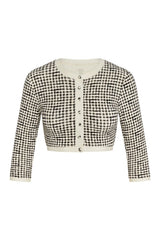 Crete Swim Cardi - Black Gingham — packshot