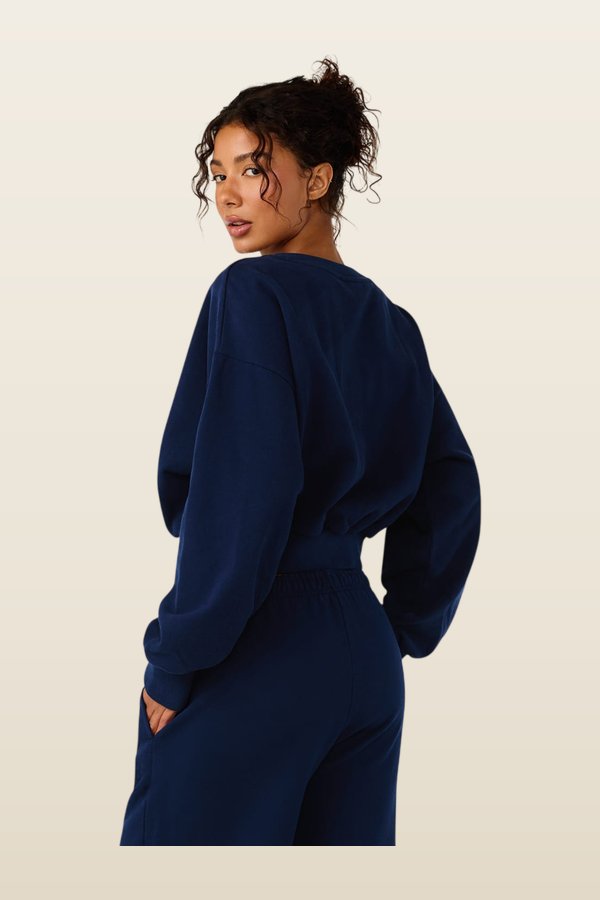 Cropped Crew Neck — model back