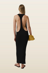 Cutout dress in Onyx — model back