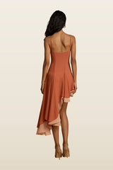 Dana Dress Peach — model back