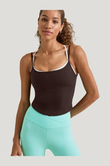 DayFlex Scoop Back Vest - Americano — model side