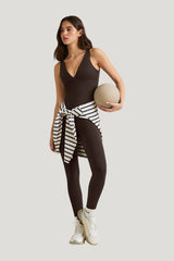 DayFlex V Neck Vest - Americano — model front