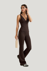 DayFlex V Neck Vest - Americano — model side