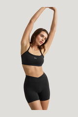 DayFlex Soft Wrap Shorts - Shadow — model side
