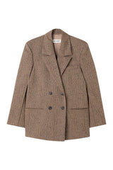 Double breasted blazer | herringbone — packshot
