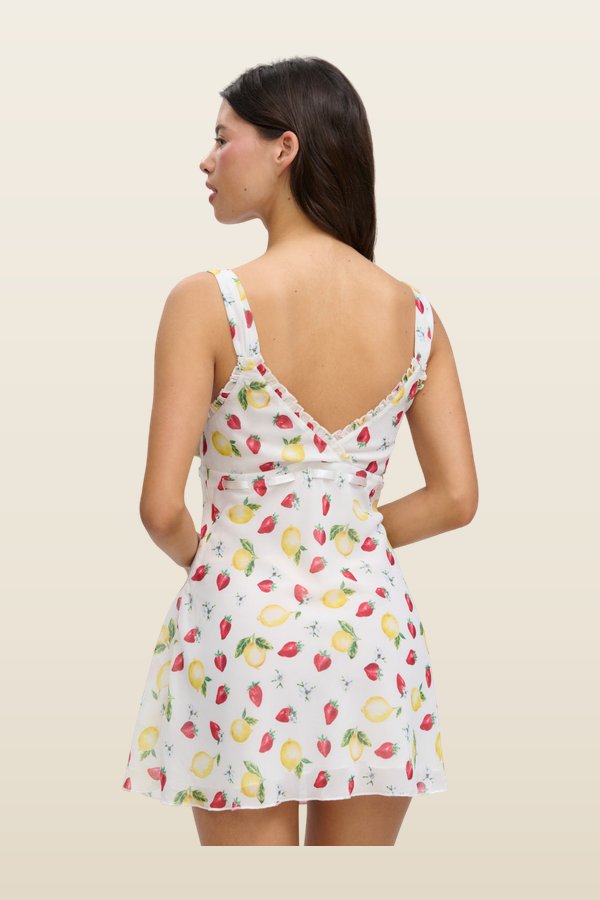 Dreamer Chiffon Mini Dress - Amalfi — model back